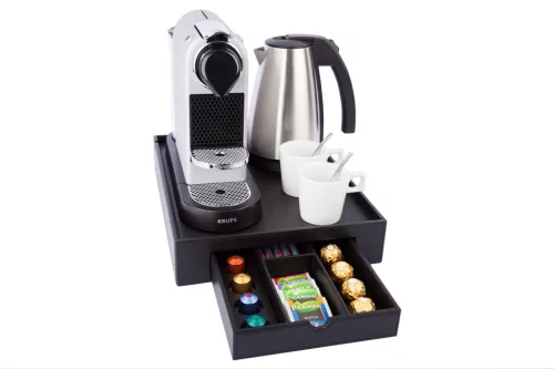 Space tálca 1L-es vízforralóval és 2 fehér csészével