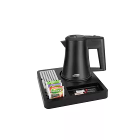   Square tálca 0,5L-es fekete vízforralóval, csésze nélkül