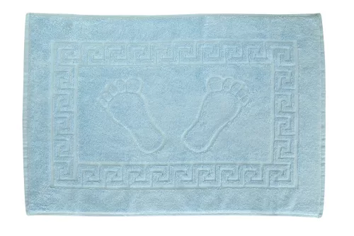 Badvorleger Pfotenmuster Farbig Hellblau 3187