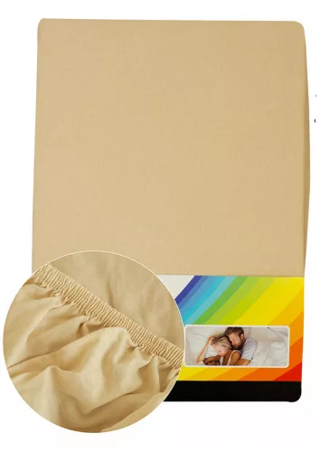SPANNBETTLAKEN BEIGE 60575   90-100x200
