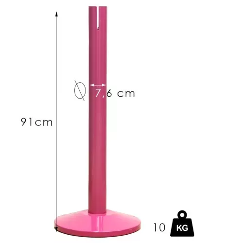 XL szalagos kordonoszlop, 4.8m, szalag nélkül (XLO-pink)