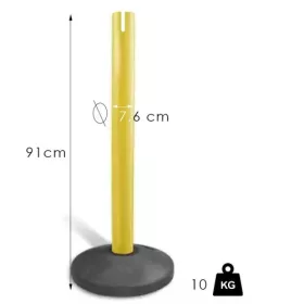 XL szalagos kordonoszlop, 4.8m, szalag nélkül (XLO-yellow)