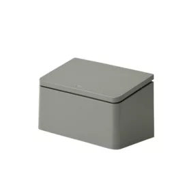 Flaches rechteckiges Aschgrau