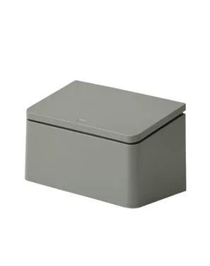 Flaches rechteckiges Aschgrau